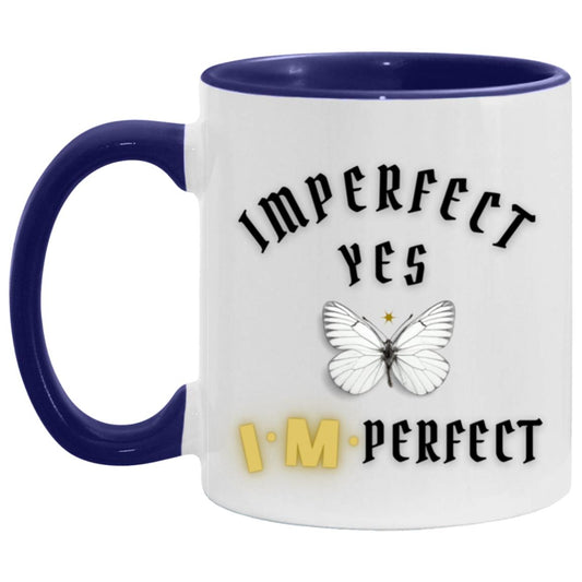 AM11OZ 11oz Blue Accent Mug-YES IMPERFECT BUTTERFLY