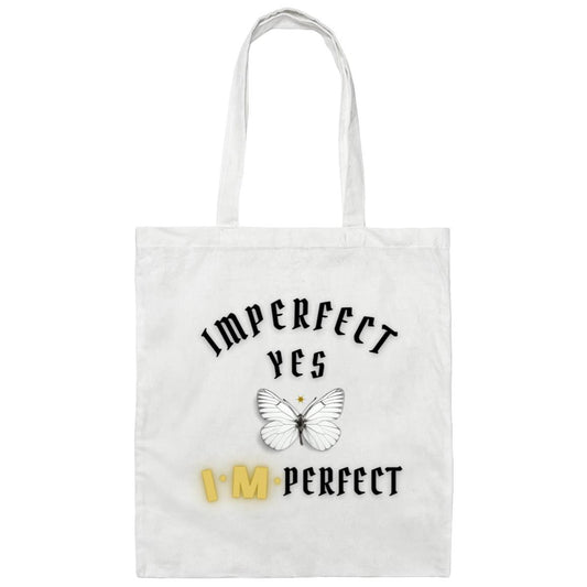 BE007 Canvas Tote Bag-YES IMPERFECT BUTTERFLY