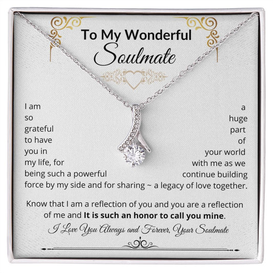 Alluring Beauty Necklace - To My Soulmate - Heart