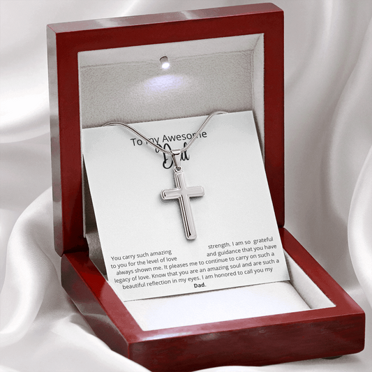Awesome Dad - Faith Cross Necklace